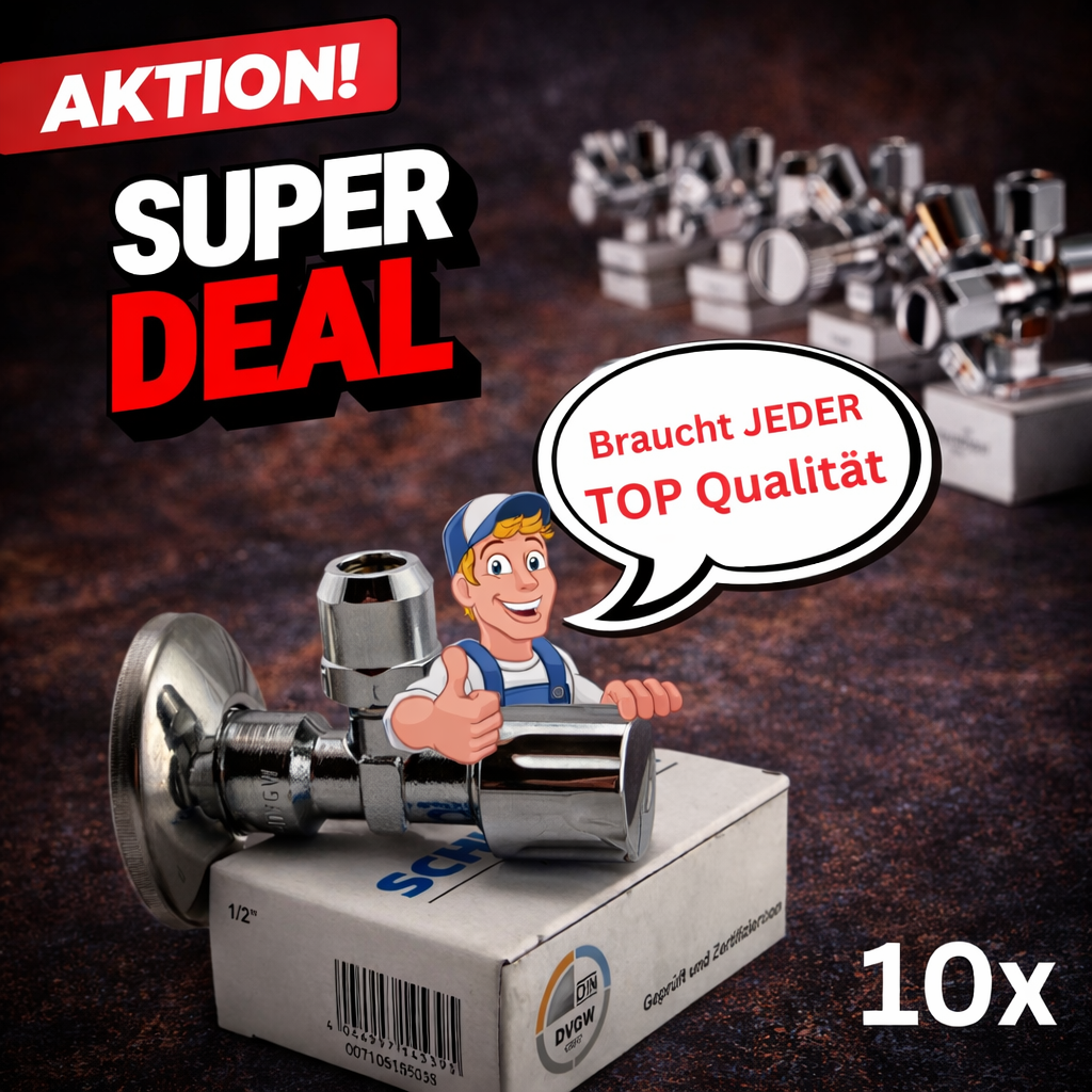 10 x Schlösser Eckventil 1/2"