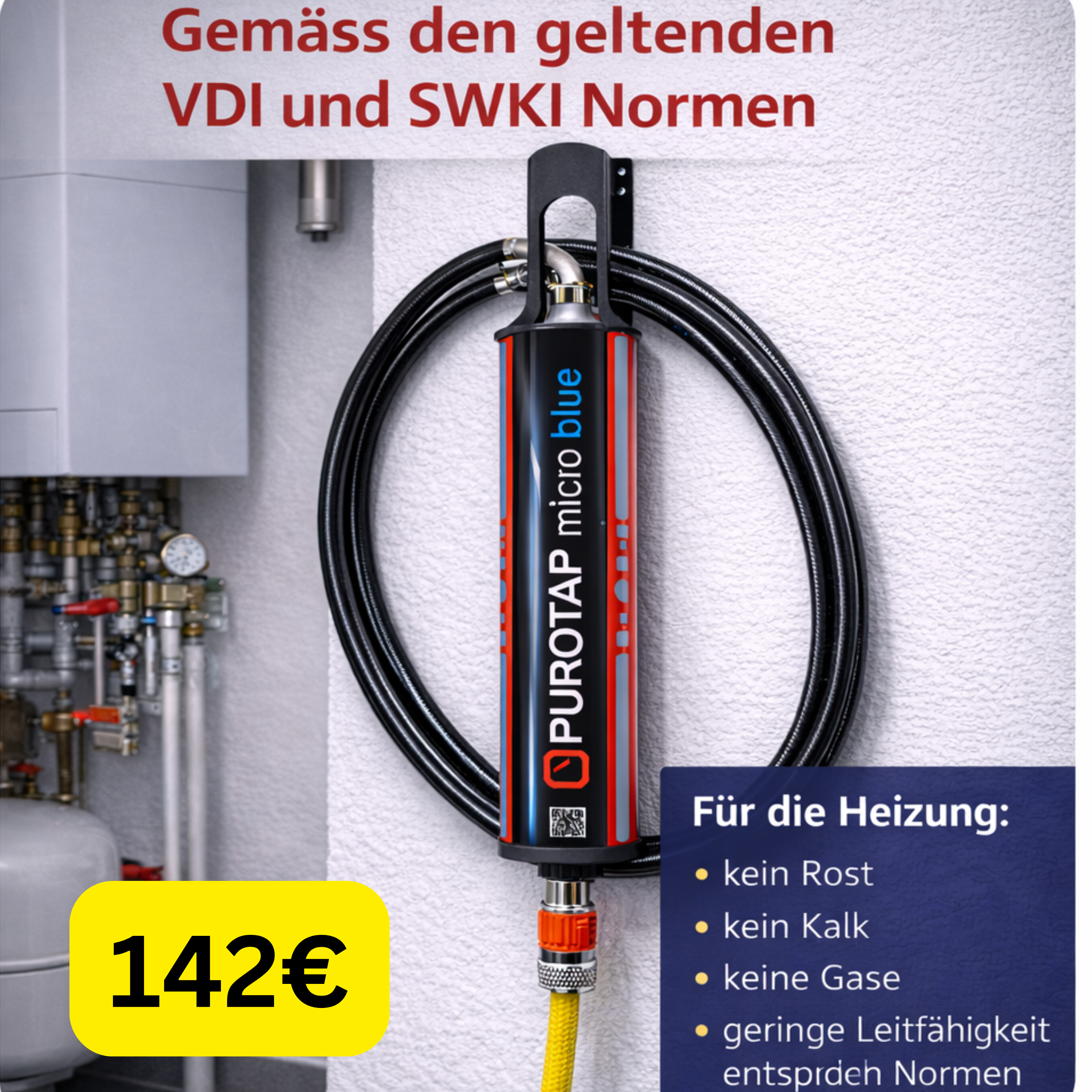 PUROTAP® micro mit Wandhalterung