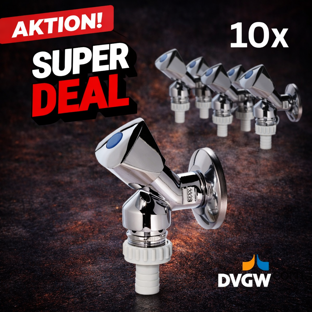 10 x Geräte Anschlussventil DVGW
