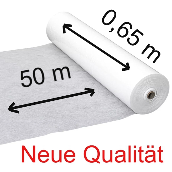 Treppenschutzvlies 0,65m x 50m  Vliesseite klebend