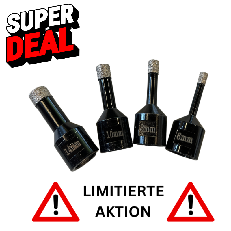 BLACK Diamantbohrer SET 6 +8 +10 +14mm