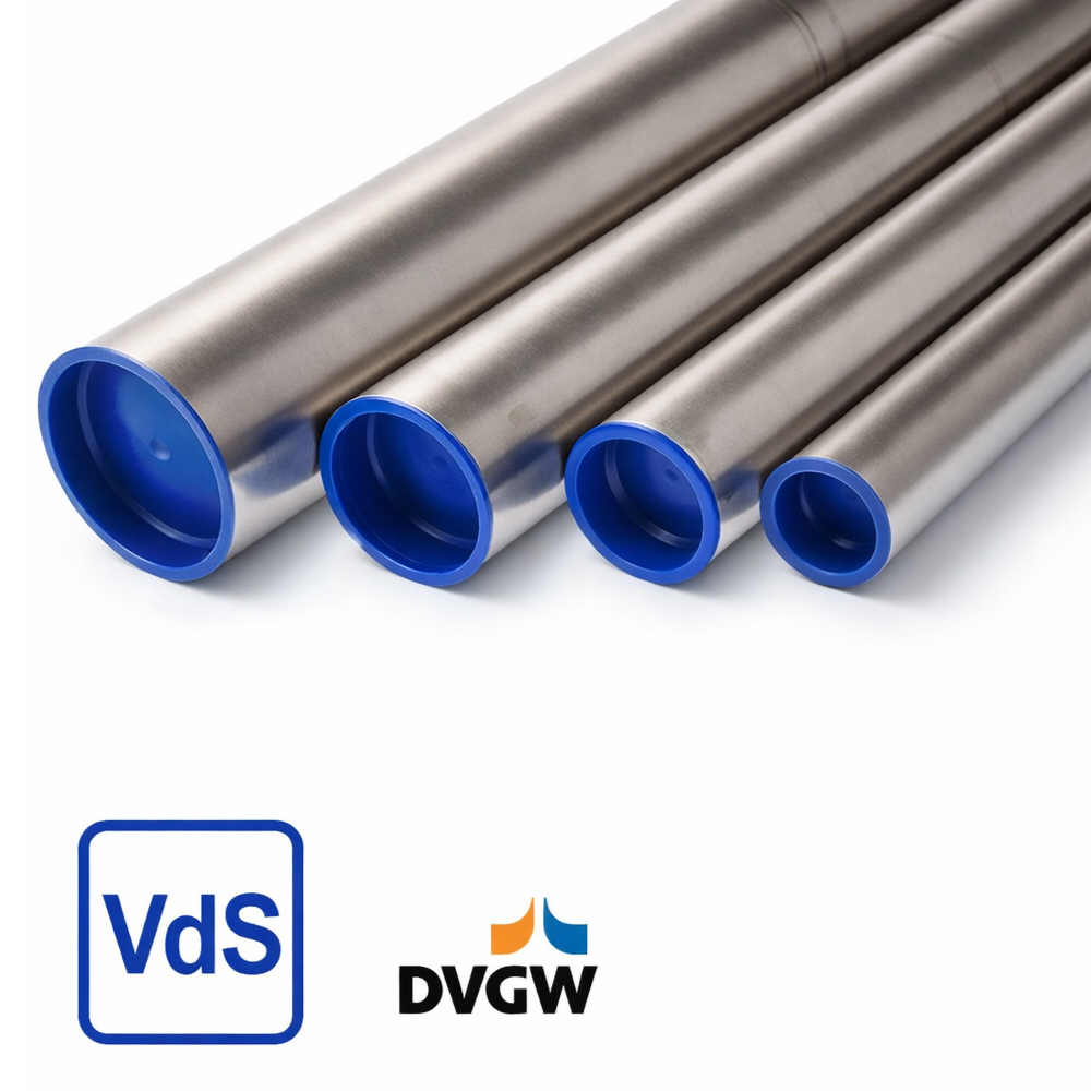 Edelstahlrohr DVGW 1.4401/1.4404