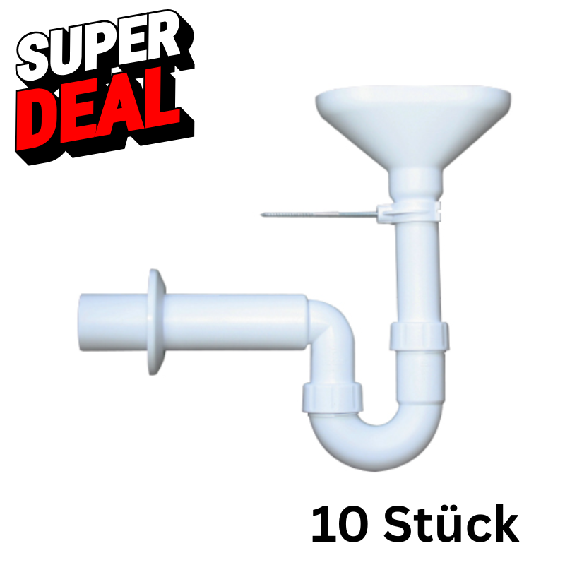 10x Tropfwasser Röhrengeruchverschluss 1 1/2" DN50