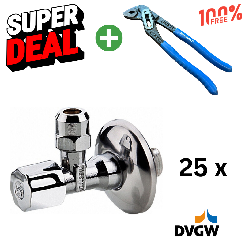 Super Deal+ 25 x Eckventil Schlösser + WP Zange