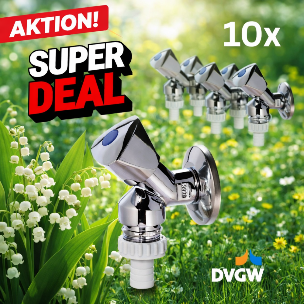 10 x Geräte Anschlussventil DVGW