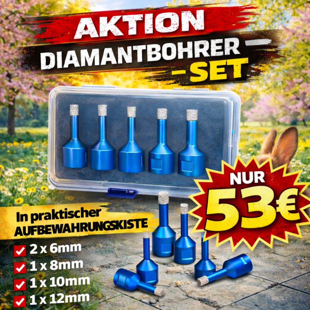 DiamantbohrerSet in BOX 5 Bohrer