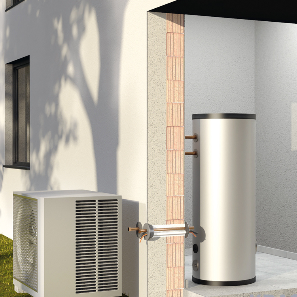 Wärmepumpen-Durchführung SET Universal Oberirdisch
