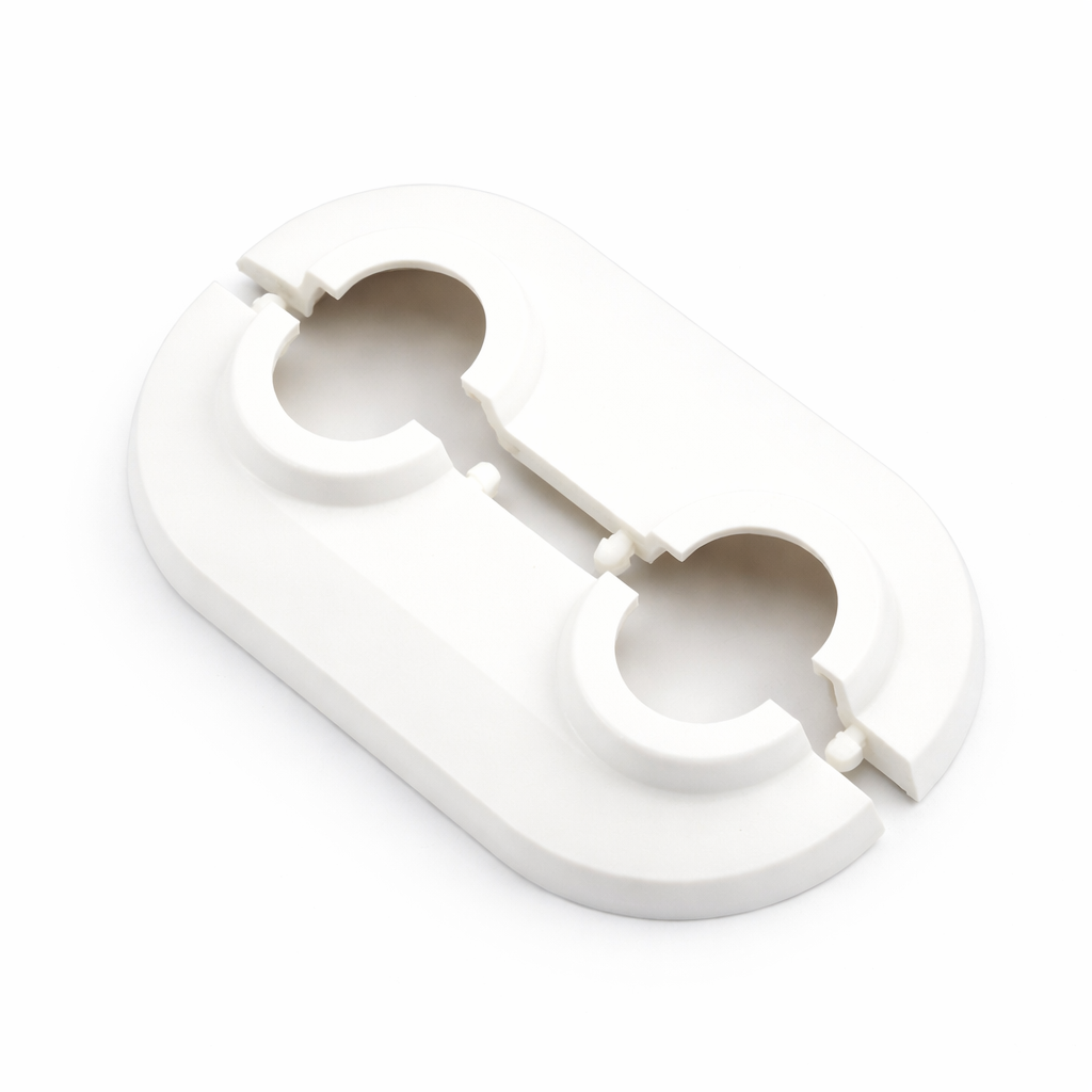 Abdeckrosetten weiß doppelt