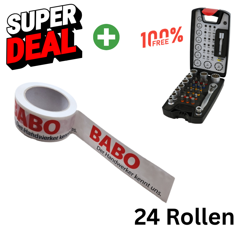 Super Deal+ 24x BABO Klebeband + Bitsatz w2015
