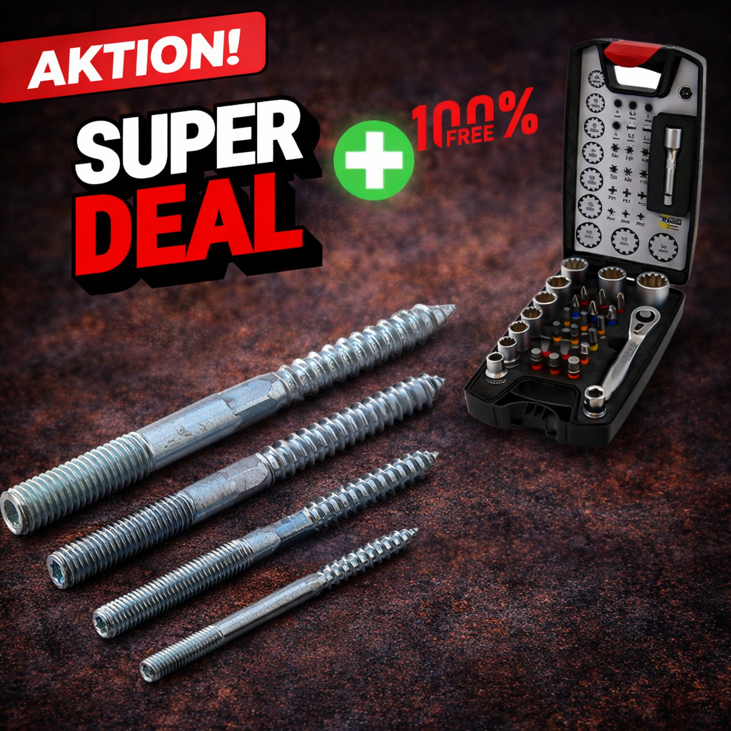 1.200 Stck Stockschrauben-Pack  inkl Bitsatz