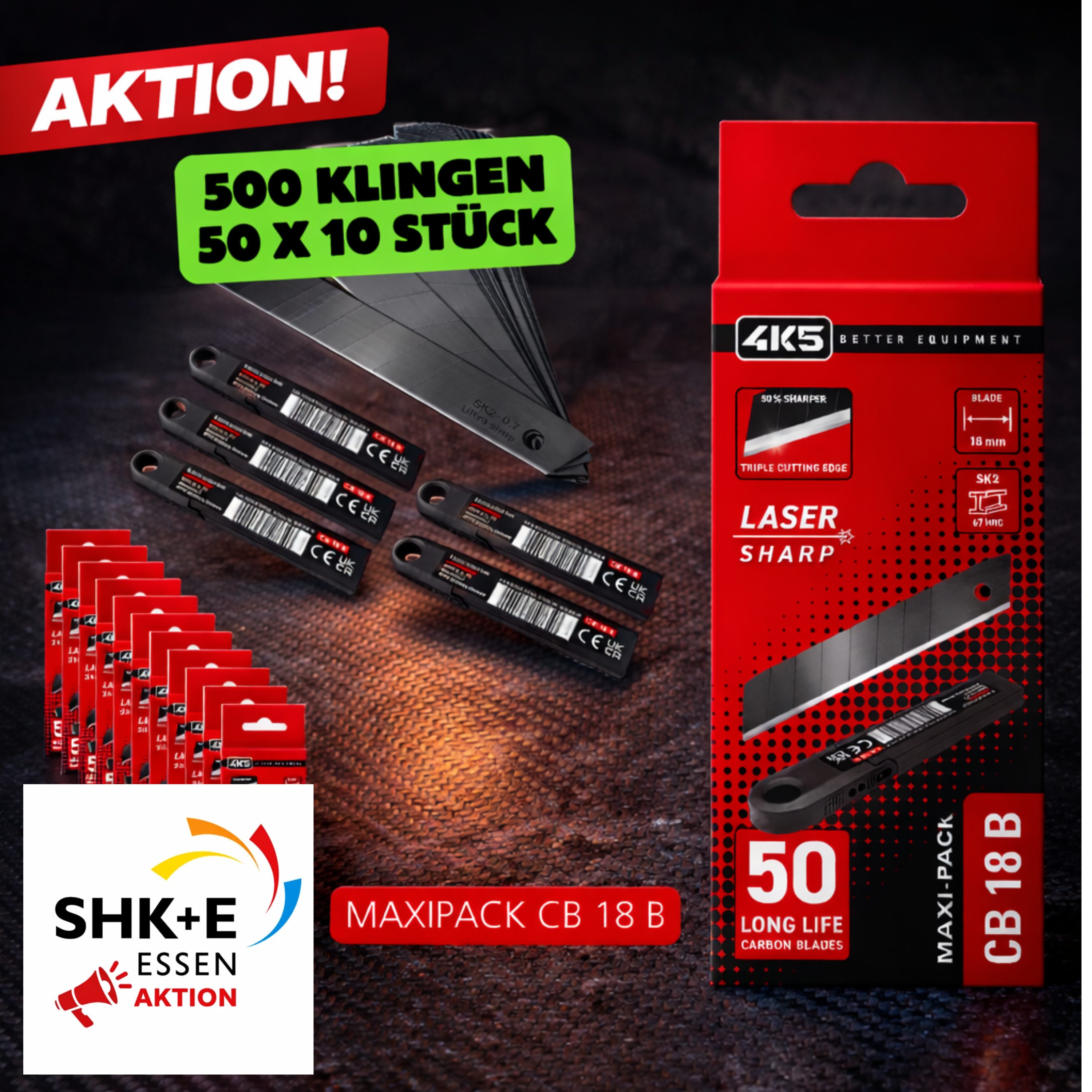 500 x MAXIPACK Black-Klingen CB18B ( 50 x 10)