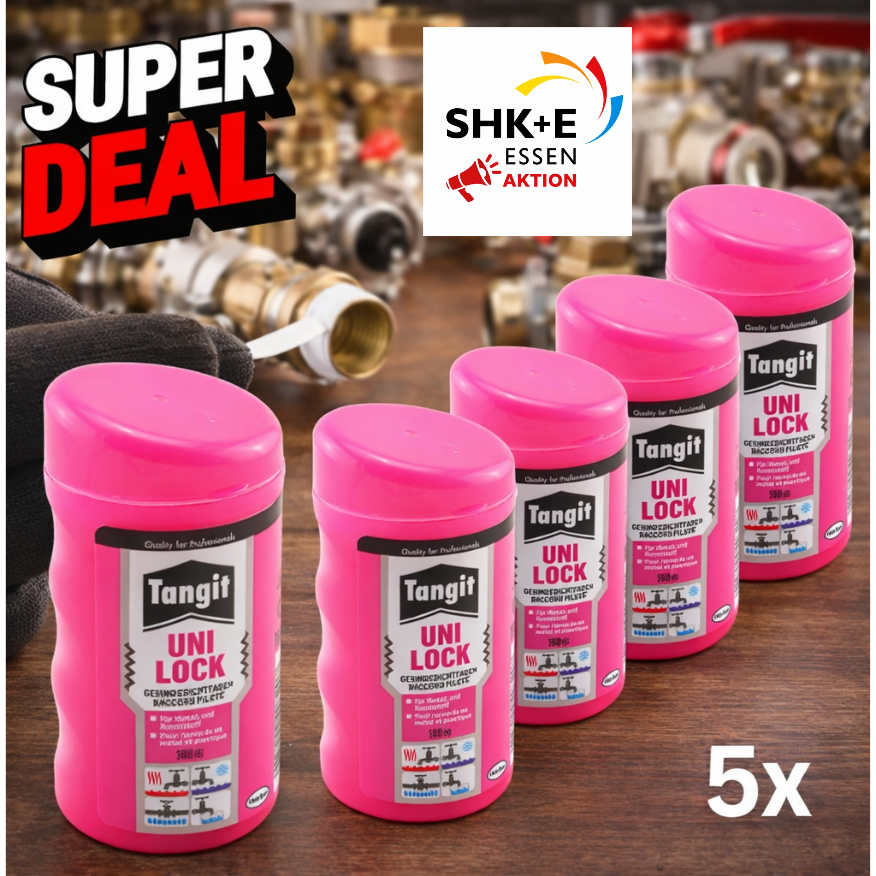 SPAR - PACK 5x Tangit Unilock Dichtfaden  (160m)