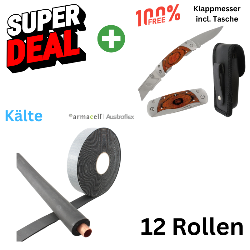 Super Deal+12 Kautschukband schwarz+Holzoptikmesse