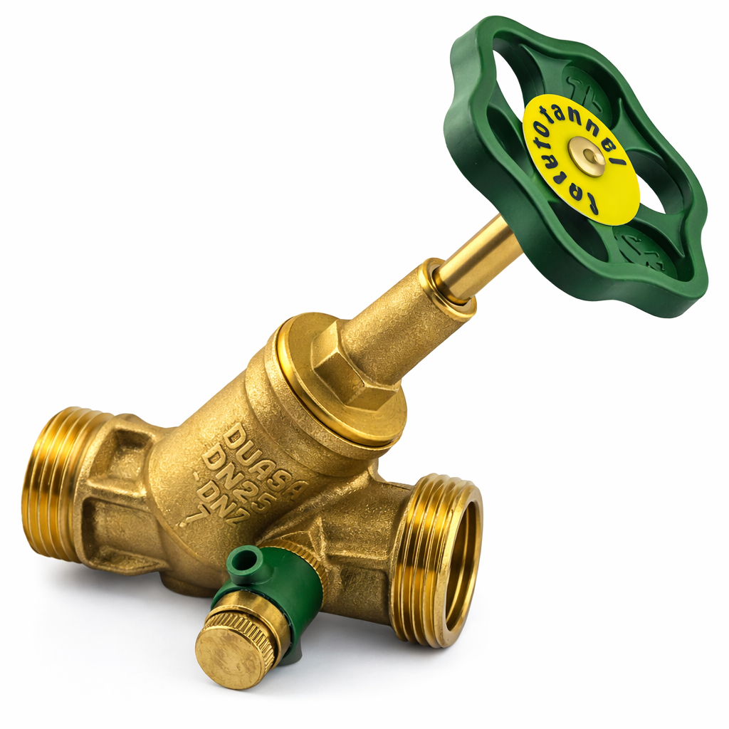 Freistromventile AG steigend, mit Entleerung