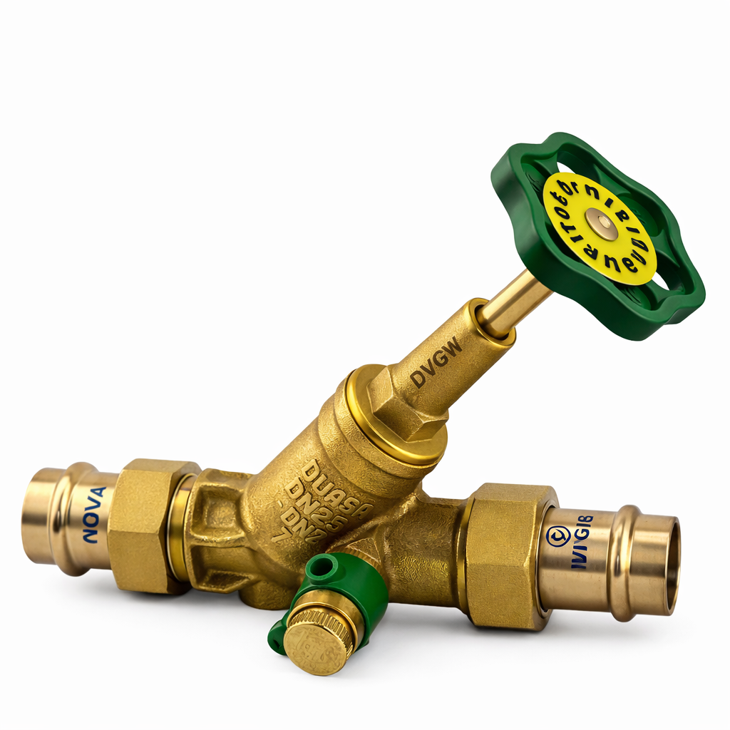 System Freistromventile steigend, mit Entleerung