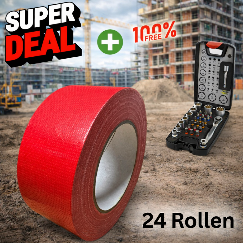 Super Deal+24x Panzerband rot + Bitsatz w2015