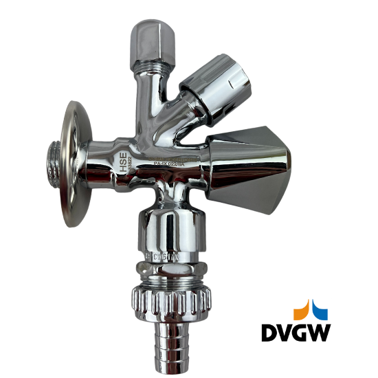 Kombi-Eckventil mit DVGW