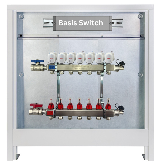 montiert mit Kugelhähnen, Stellan. + Basis Switch