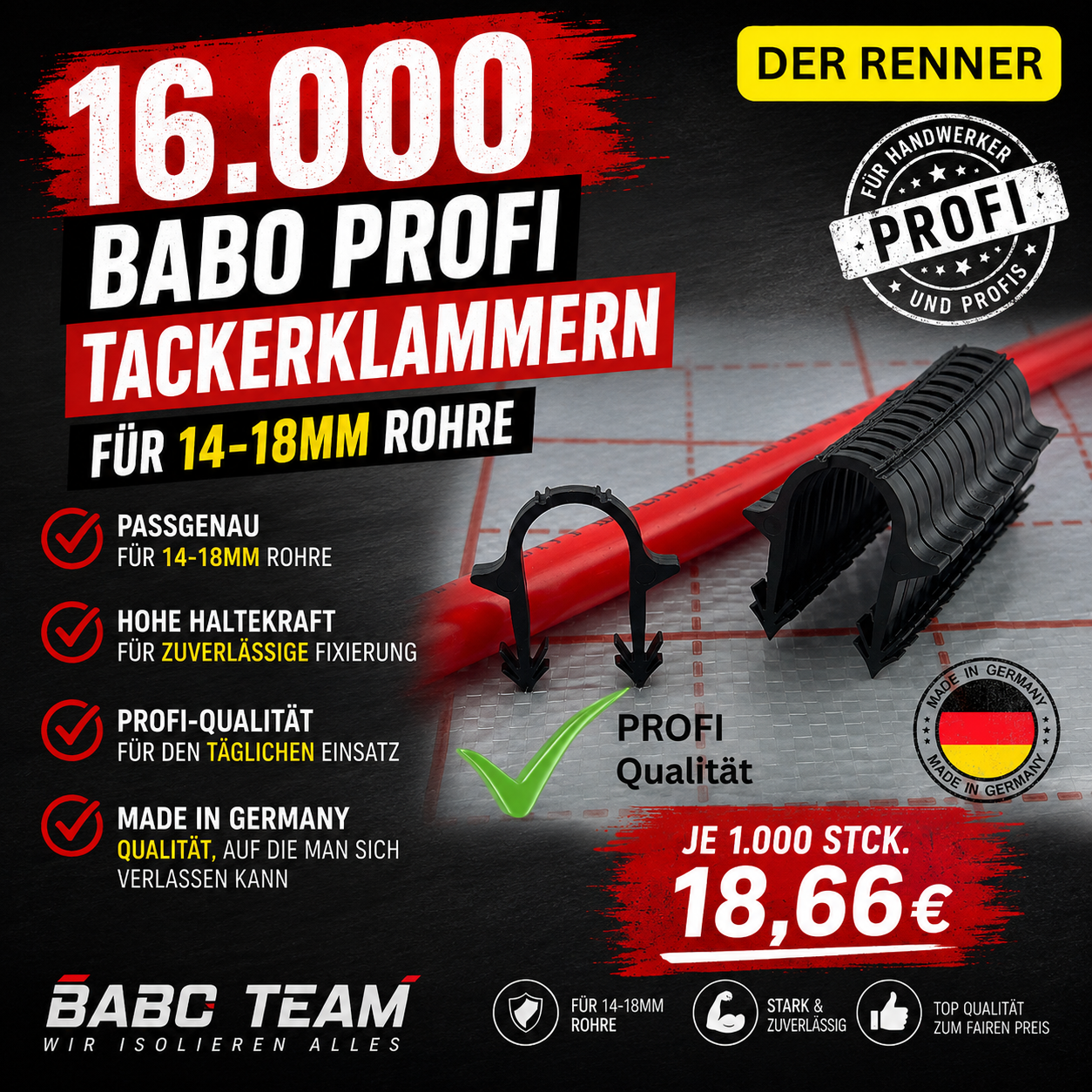 16.000 Tackernadeln SPARPACK