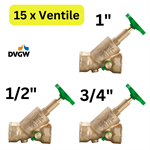 15x Freistromventil mit DVGW 